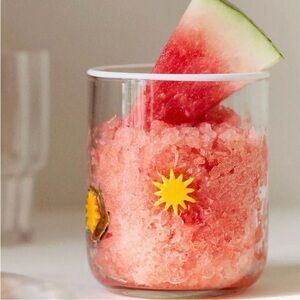 Anthropologie NIB Sun Icon Juice Glass (clear)